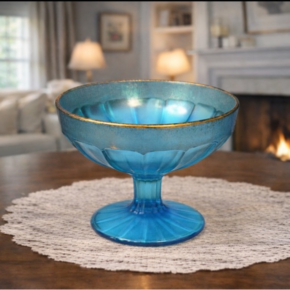 Fenton Other - Vintage Fenton Celeste Blue Glass Dish